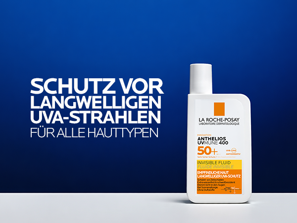 La Roche-Posay Anthelios UVMune 400: Hautpflege-Routine mit Vitamin C Reiniger, Vitamin C12 Serum und Sonnenschutz.